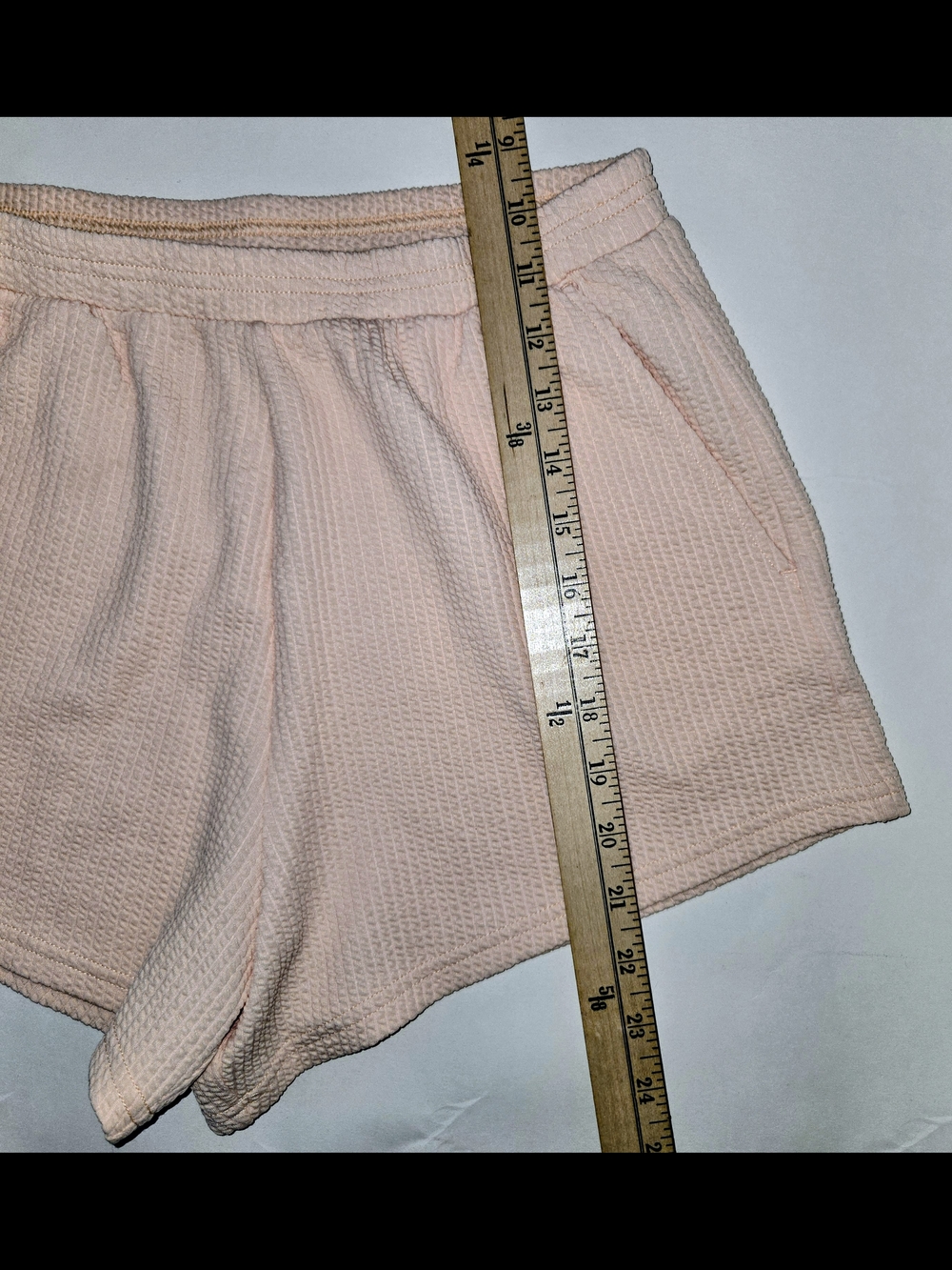 Women's Ribbed V-Neck Crop Top & Shorts Lounge Set - Blush Womens Size S - Picture 5 of 10